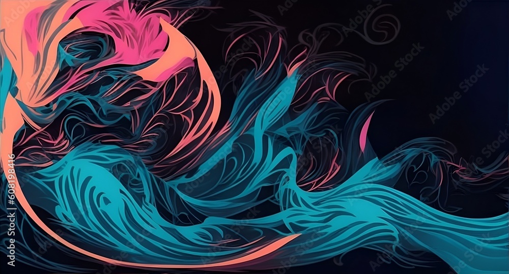 Old Abstract Painting art waves paint brushstroke, generative ai illustration pattern wallpaper Old Abstract Painting art waves paint brushstroke, generative ai illustration pattern wallpaper