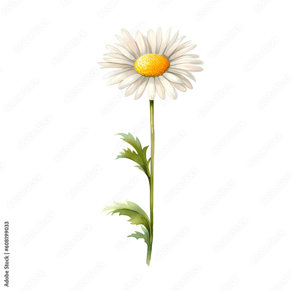 watercolor daisy , png, transparent, no background, isolated watercolor daisy , png, transparent, no background, isolated