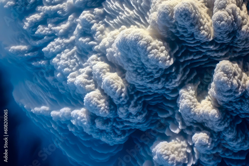 a cloud landscape, in an intricate spiral sculpture style, abstract, generative ai