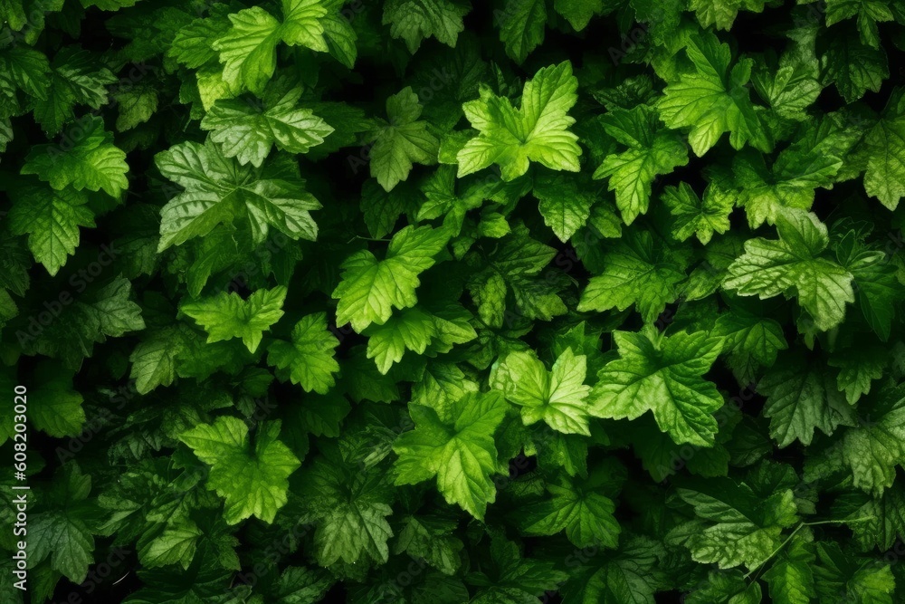 green leaves in the garden. leaves background. Generative AI green leaves in the garden. leaves background. Generative AI