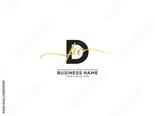 Alphabet Dpc Letter Logo Concept Elegant Vector Template photo