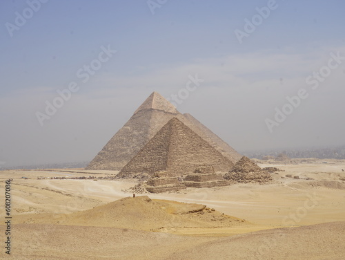 the old Egyptian insemt pyramids of Giza and temple of Phila