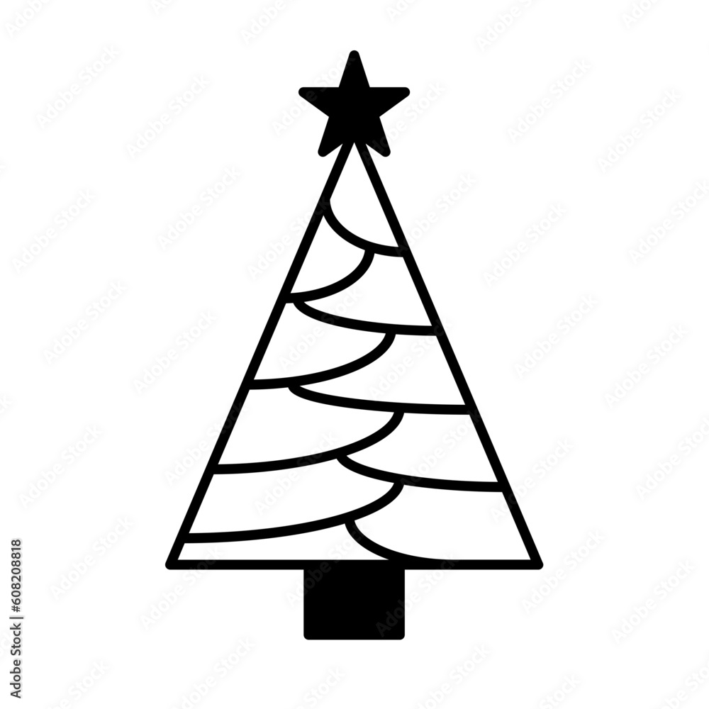 Fototapeta premium Christmas tree icon