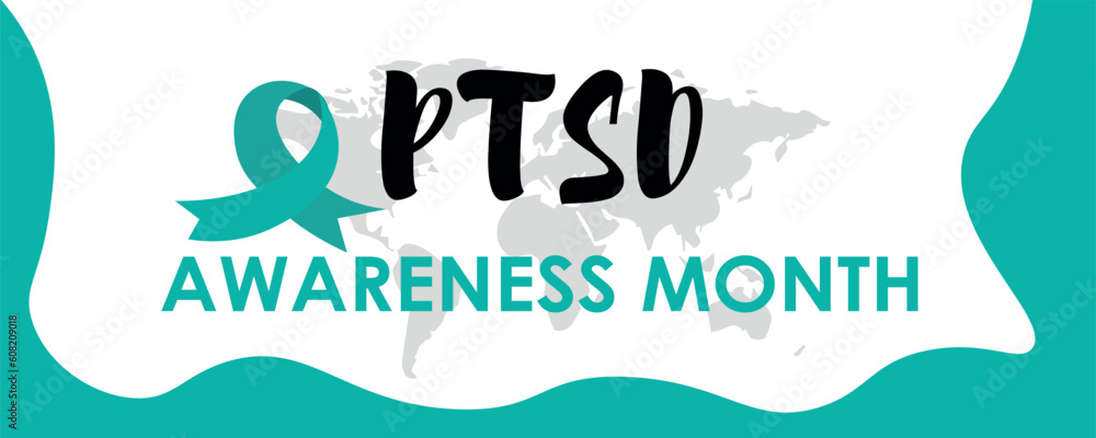Fototapeta premium Banner for PTSD Awareness Month