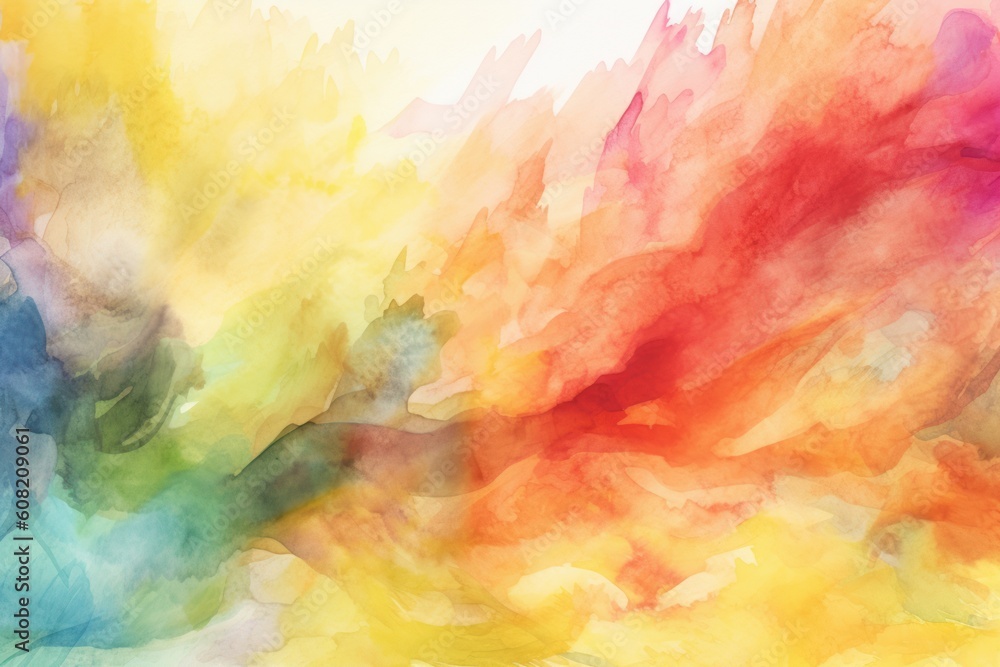 Abstract colorful watercolor background, Generative ai