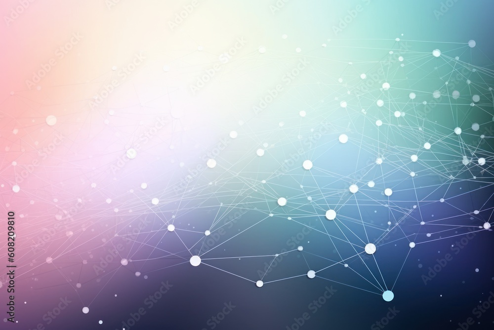 Fototapeta premium Abstract connecting dots and lines, Generative ai