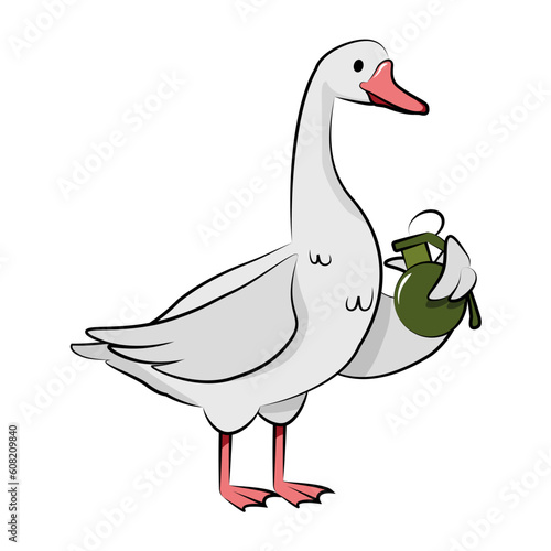 Ukrainian military goose in support of Ukraine