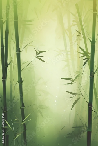 bamboo forest blurred  Generative AI