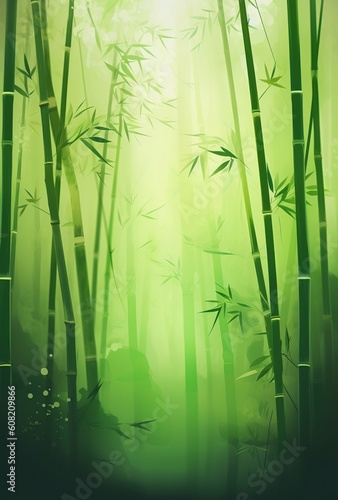 bamboo forest blurred Generative AI