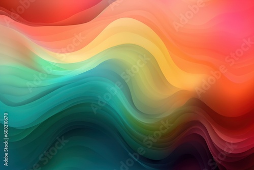 Abstract creative multicolored background blurred with curves, Generative ai © Marius