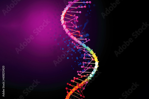 DNA Spiral Created with Generative AI Technology