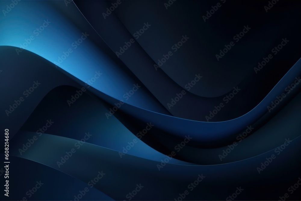 Obraz premium Abstract luxury gradient smooth dark blue background, Generative ai