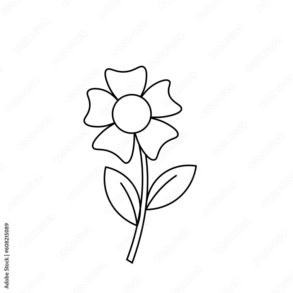 Flower Outline Element Flower Outline Element
