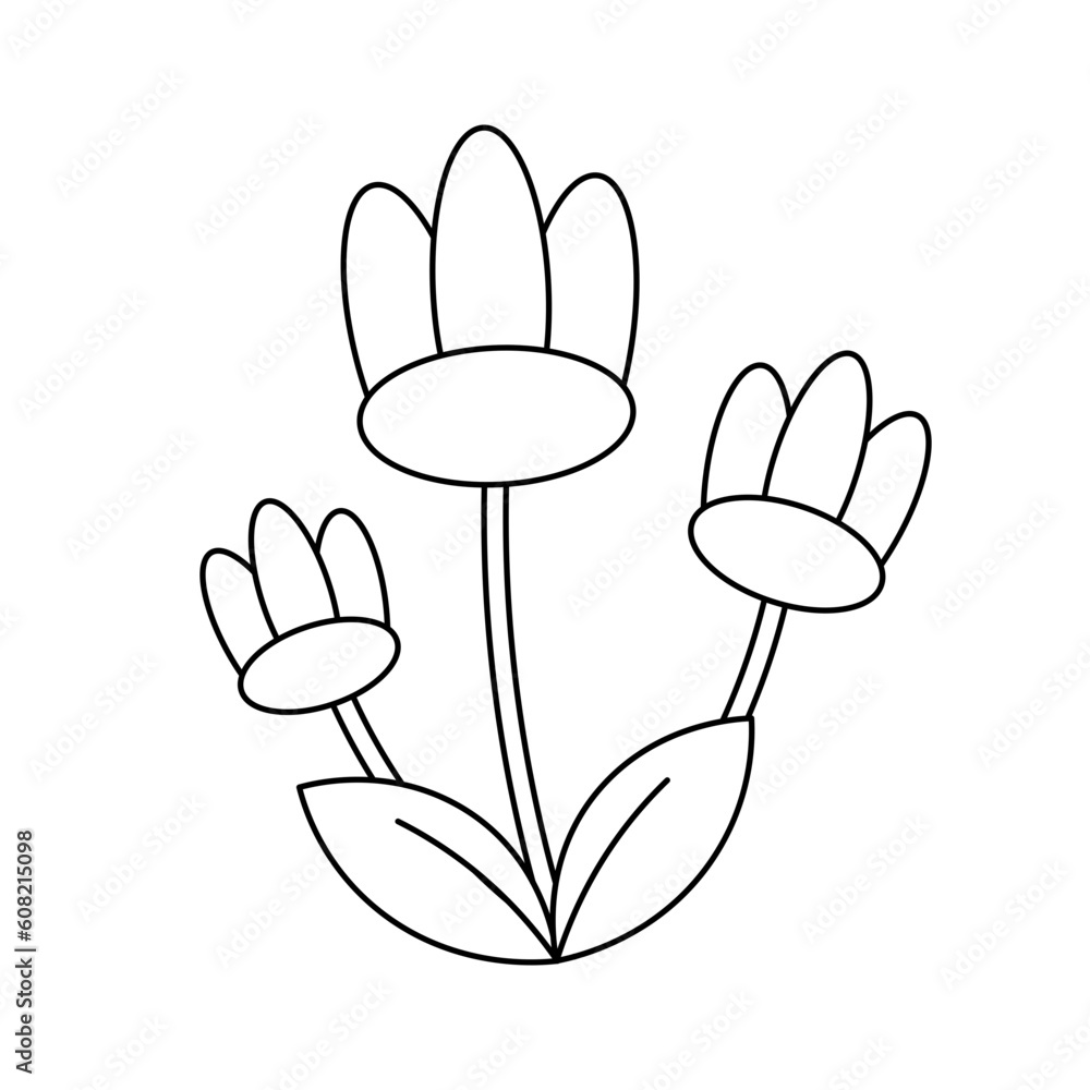 Flower Outline Element Flower Outline Element