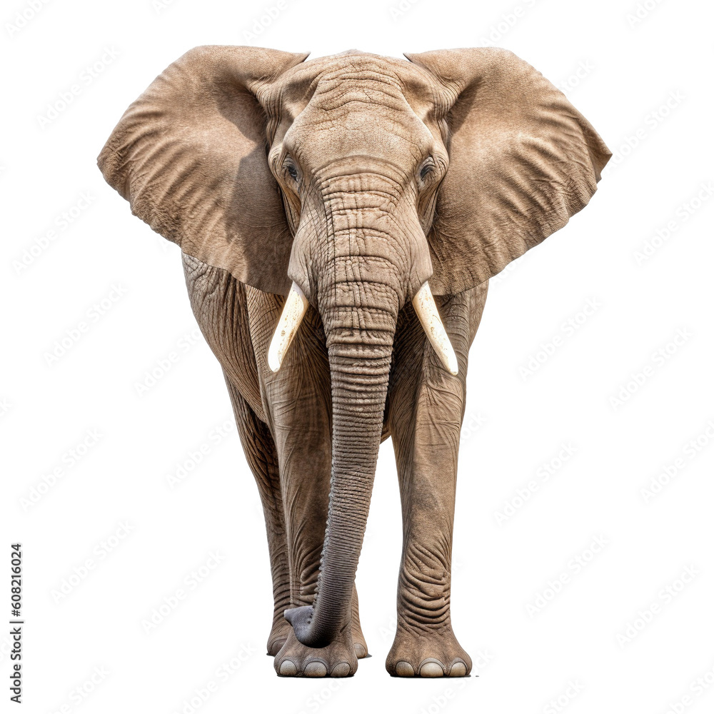 Obraz premium elephant standing transparent background