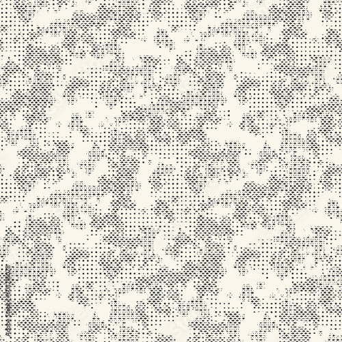 Monochrome Dotted Textured Distressed Camouflage Pattern