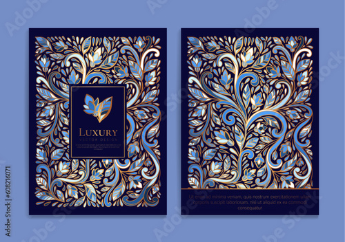 Luxury invitation card design with vector ornament pattern. Vintage template. Can be used for background and wallpaper. Elegant and classic vector elements great for decoration.