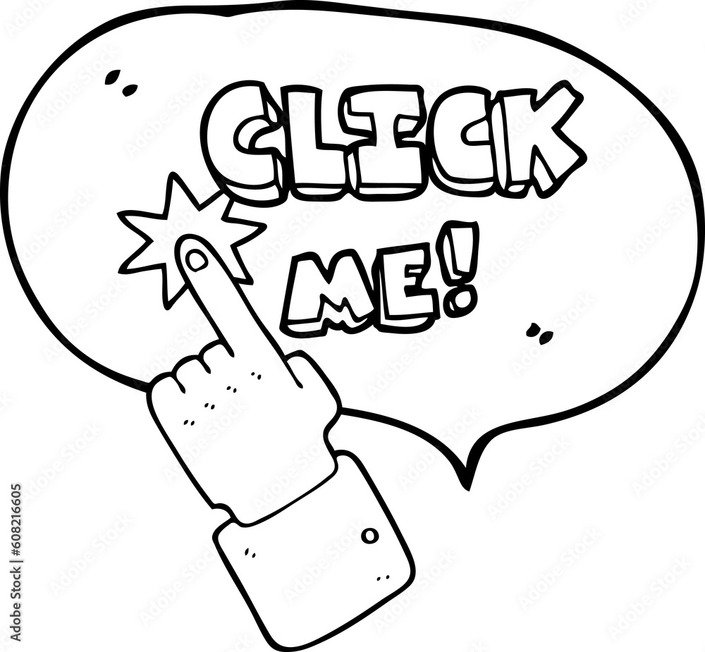 click me freehand drawn speech bubble cartoon sign click me freehand drawn speech bubble cartoon sign