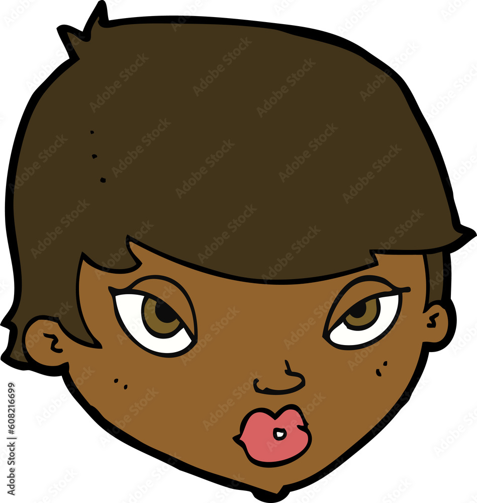 cartoon unimpressed woman