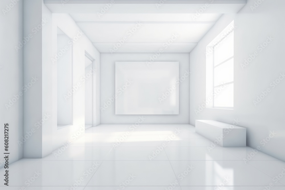 Abstract white interior background, Generative ai Abstract white interior background, Generative ai