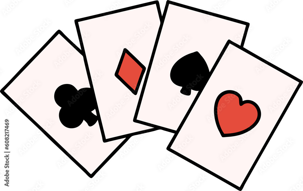 tattoo in traditional style of a run of cards tattoo in traditional style of a run of cards
