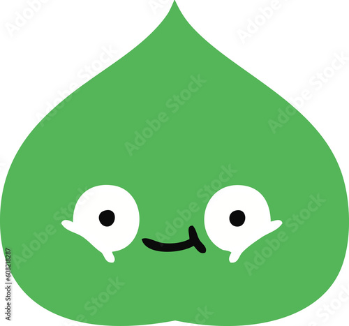 Foto flat color retro cartoon of a expressional leaf