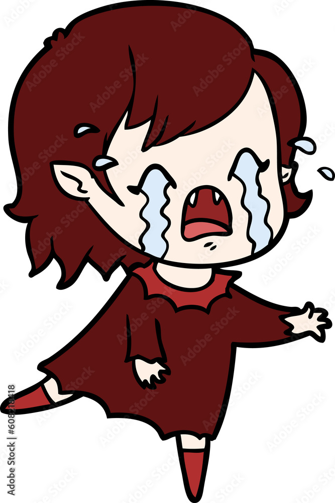 cartoon crying vampire girl cartoon crying vampire girl