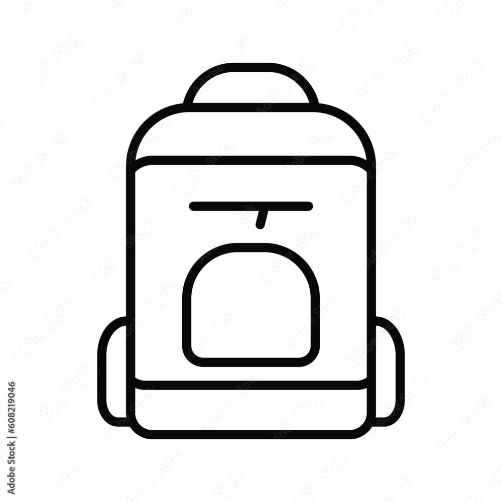 Backpack. School bag Icon symbol template for graphic and web design collection logo vector illustration Backpack. School bag Icon symbol template for graphic and web design collection logo vector illustration
