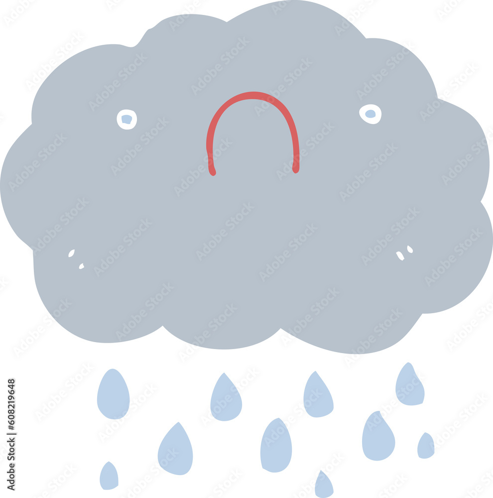 cute flat color style cartoon cloud cute flat color style cartoon cloud