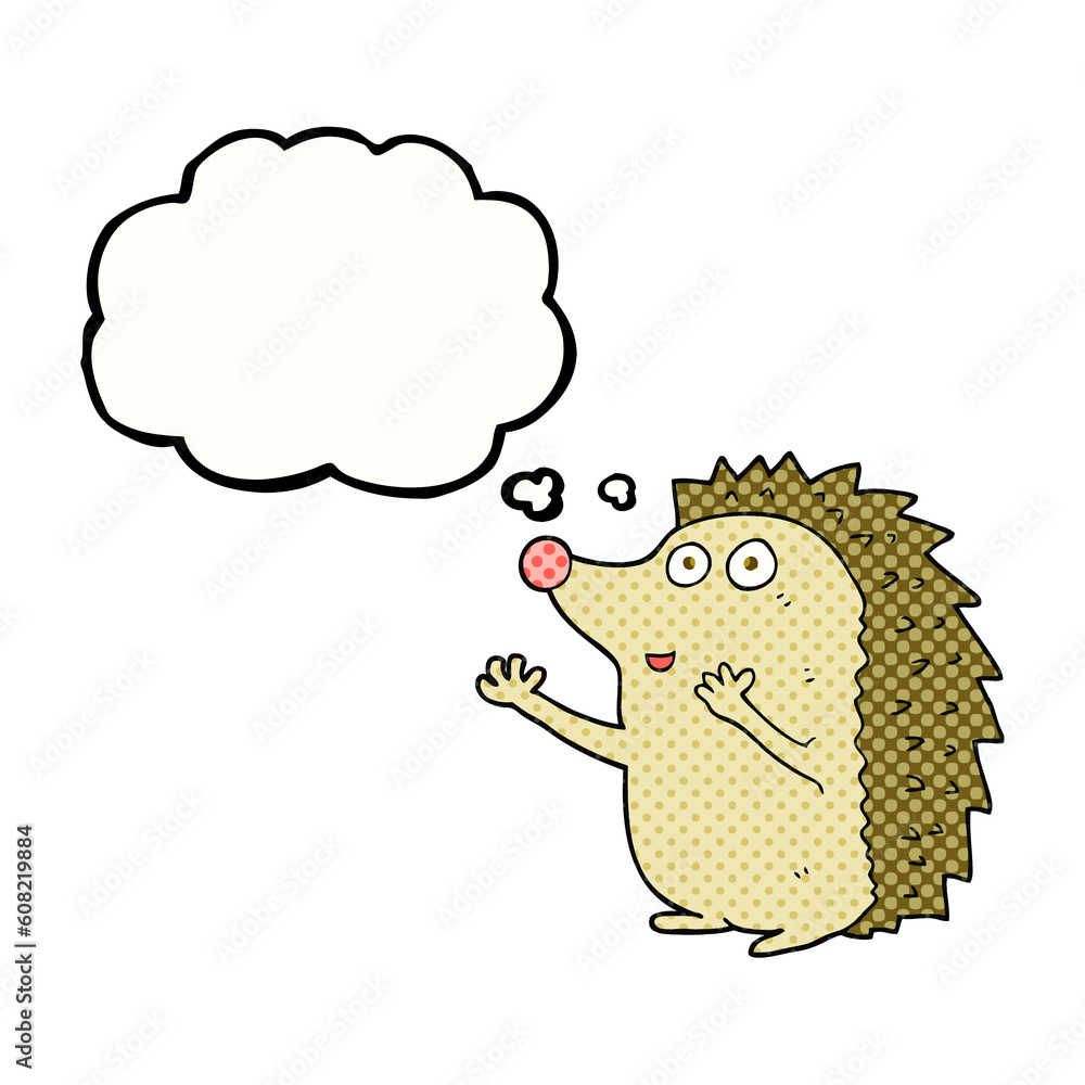 freehand drawn thought bubble cartoon cute hedgehog freehand drawn thought bubble cartoon cute hedgehog