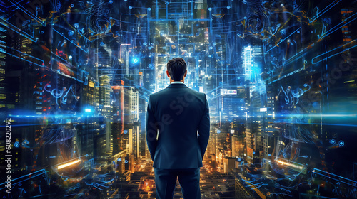 Generated with AI - Unlocking Business Success: How Businessmen Harness Technology, Deals, Money, and Cybersecurity