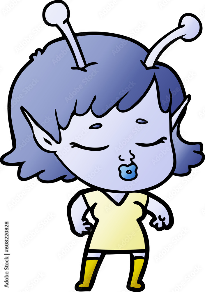 cute alien girl cartoon cute alien girl cartoon