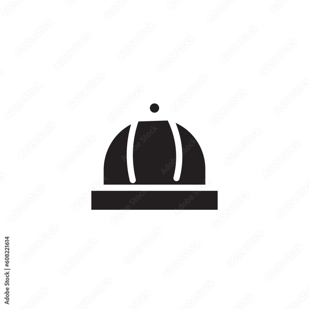 Fototapeta premium Chinese Hat Cap Solid Icon