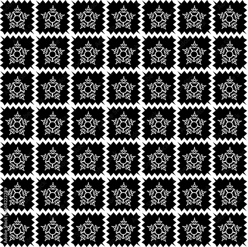 Beautiful vector seamless texture in the form of an original white abstract pattern on a black background Beautiful vector seamless texture in the form of an original white abstract pattern on a black background