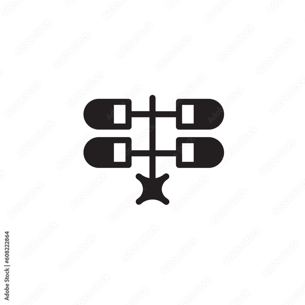 Obraz premium Fire Works Chinese New Solid Icon