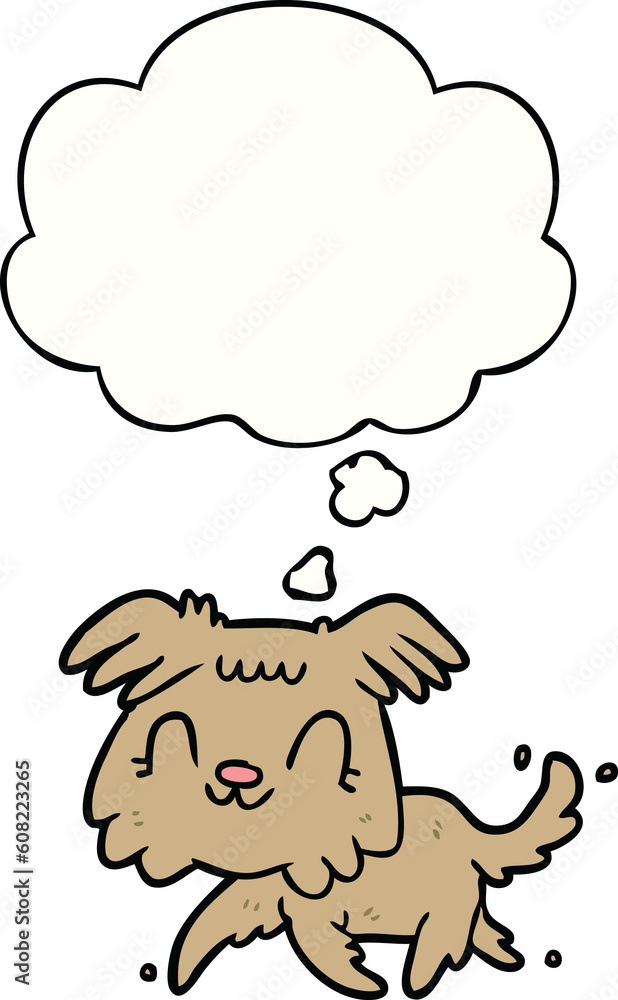 cartoon dog with thought bubble cartoon dog with thought bubble