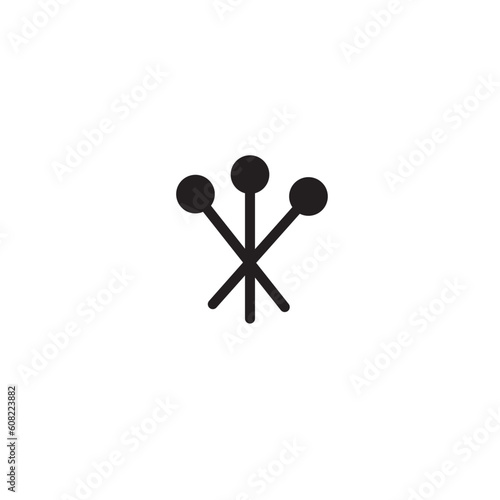 Massage Needles Spa Solid Icon