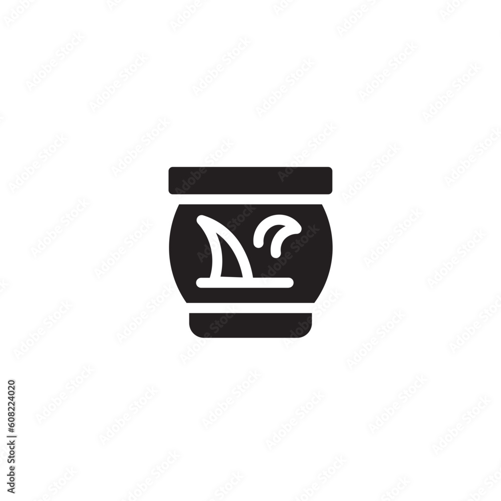 Abstract Aloe Cream Solid Icon Abstract Aloe Cream Solid Icon