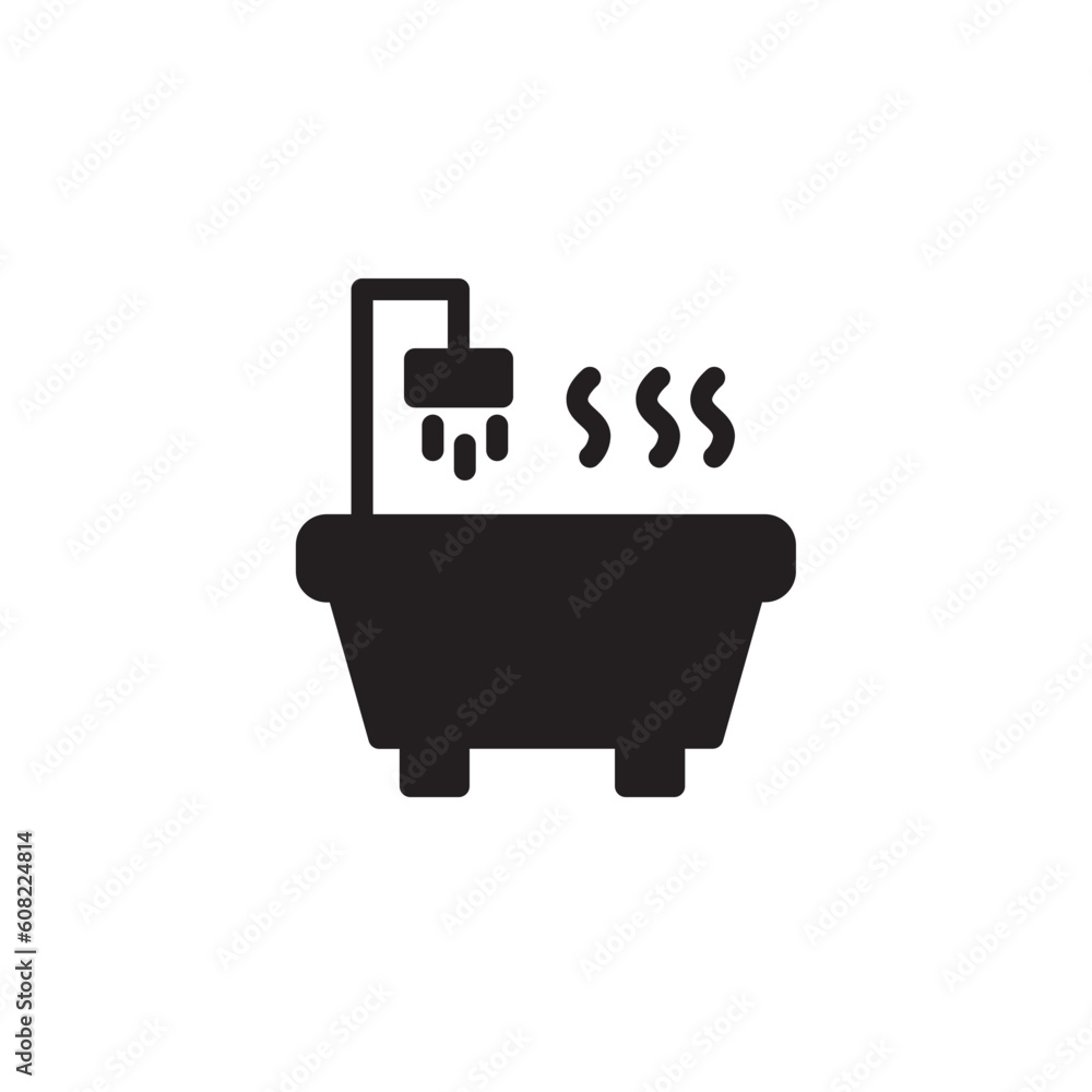 Bath Relax Spa Solid Icon Bath Relax Spa Solid Icon