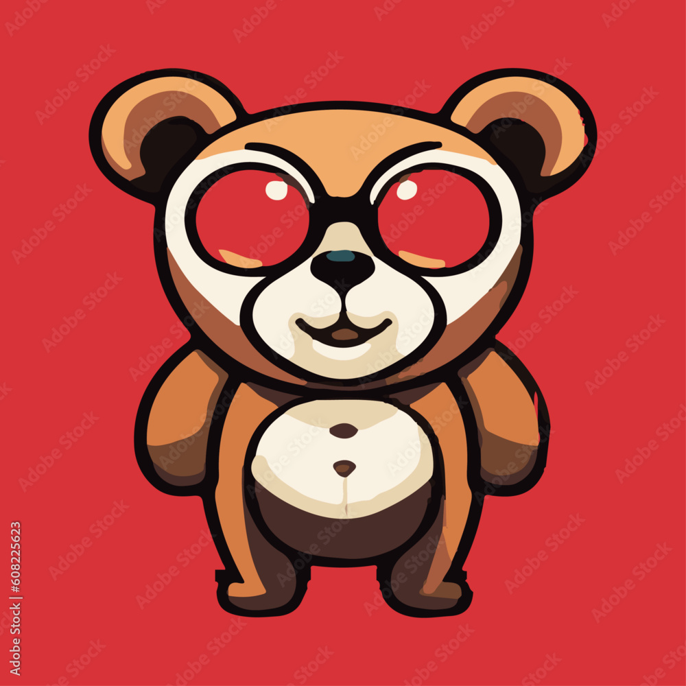 cute mascot vector illustration of a teddy bear cute mascot vector illustration of a teddy bear
