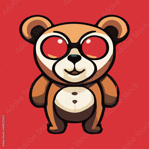 Fototapeta Naklejka Na Ścianę i Meble -  cute mascot vector illustration of a teddy bear