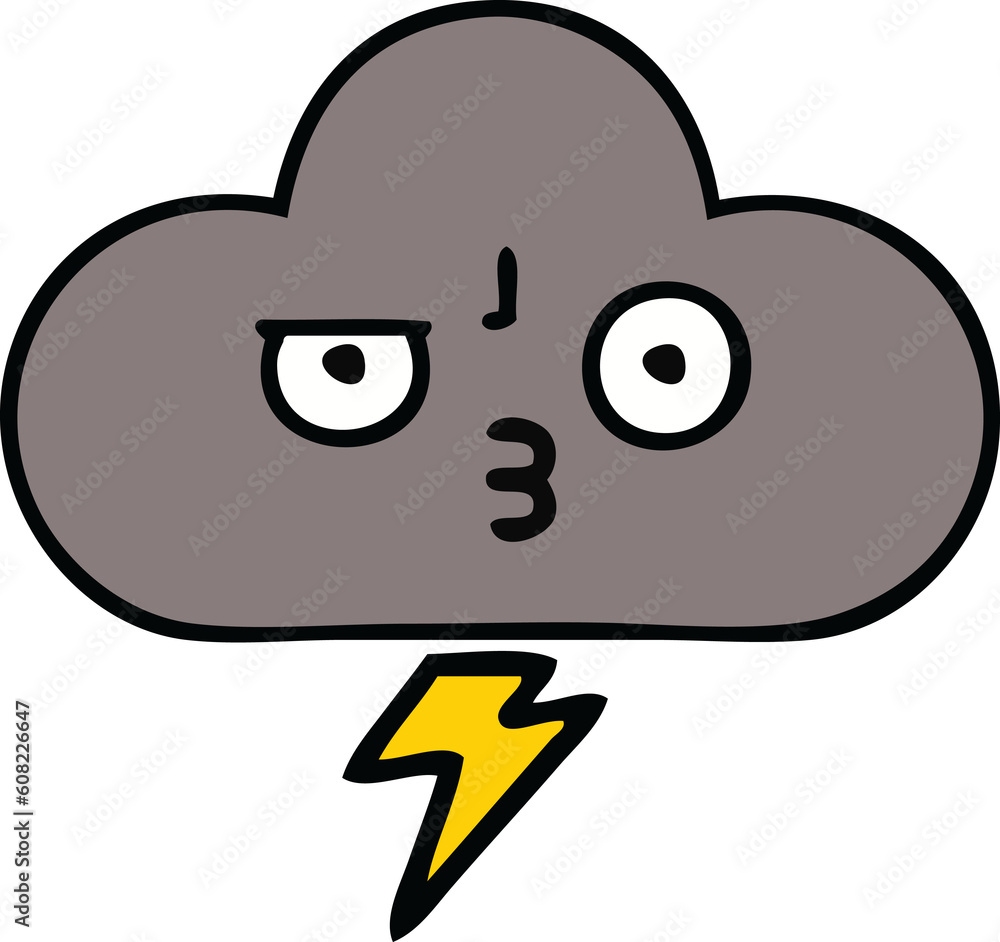 cute cartoon of a storm cloud cute cartoon of a storm cloud