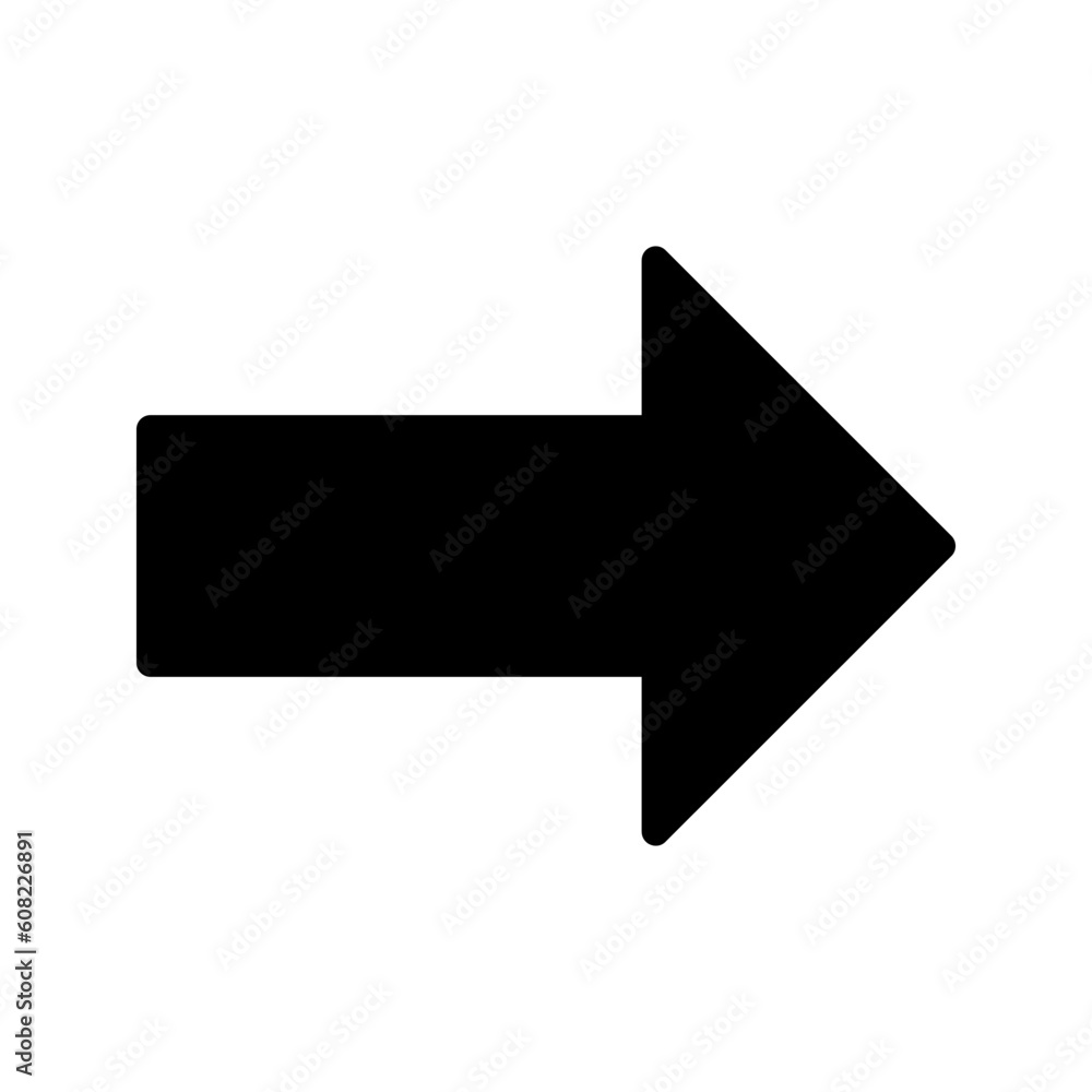 Arrow Icon in trendy flat style isolated color editable Arrow Icon in trendy flat style isolated color editable