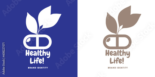 nature medicine logo design for brand identity 