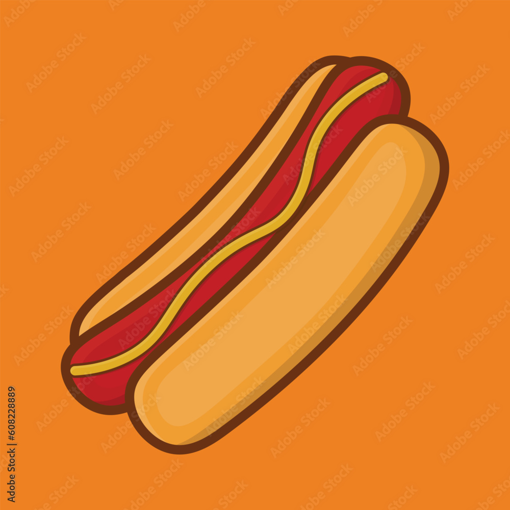 hot dog vector illustration eps, easy to use again, for logo, mascot hot dog vector illustration eps, easy to use again, for logo, mascot