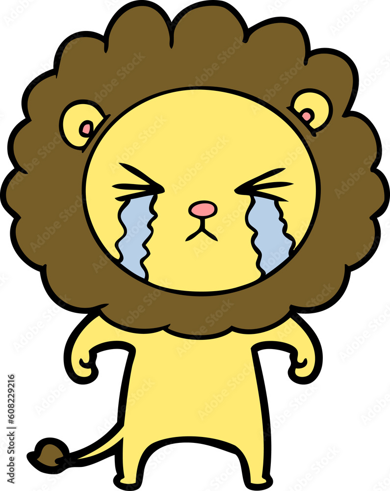 cartoon crying lion cartoon crying lion
