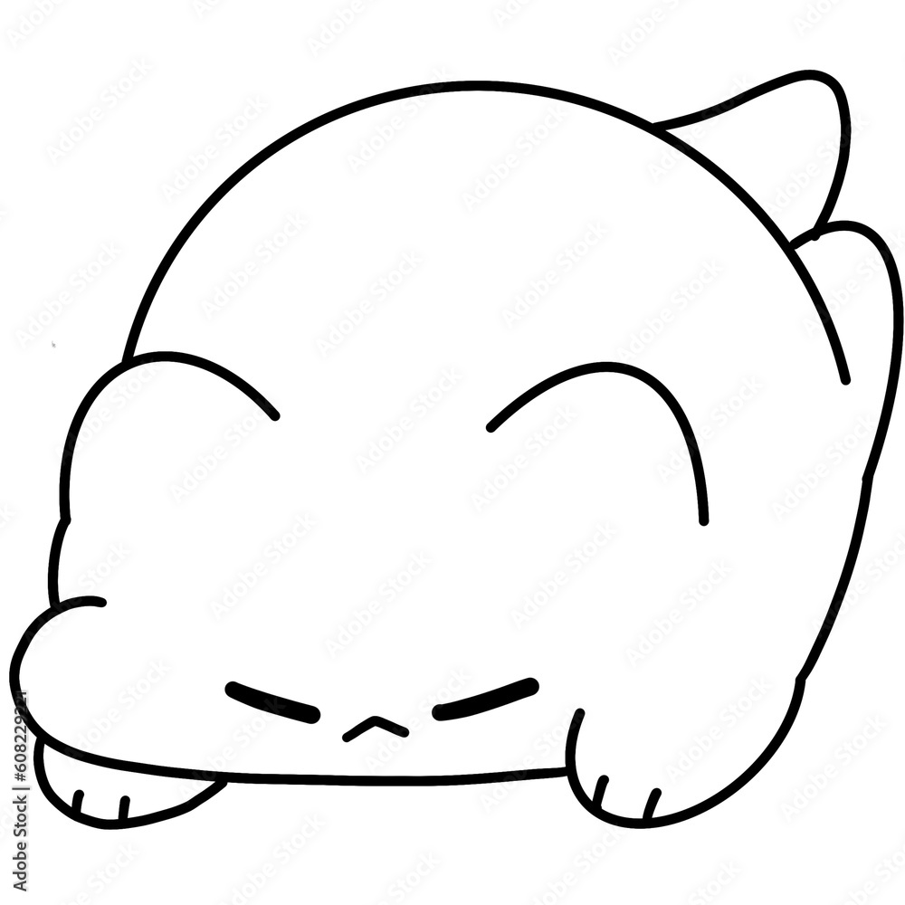 cute cat chalk coloring cute cat chalk coloring