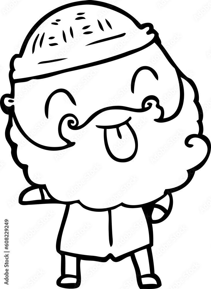 man with beard sticking out tongue man with beard sticking out tongue