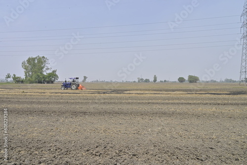 tractor working in the field