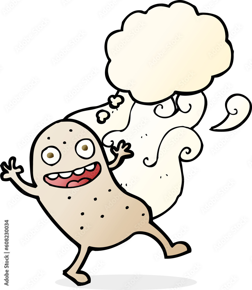 cartoon potato with thought bubble cartoon potato with thought bubble